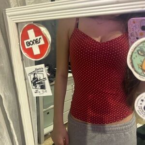 Brandy Melville Red Polka Dot Camisole